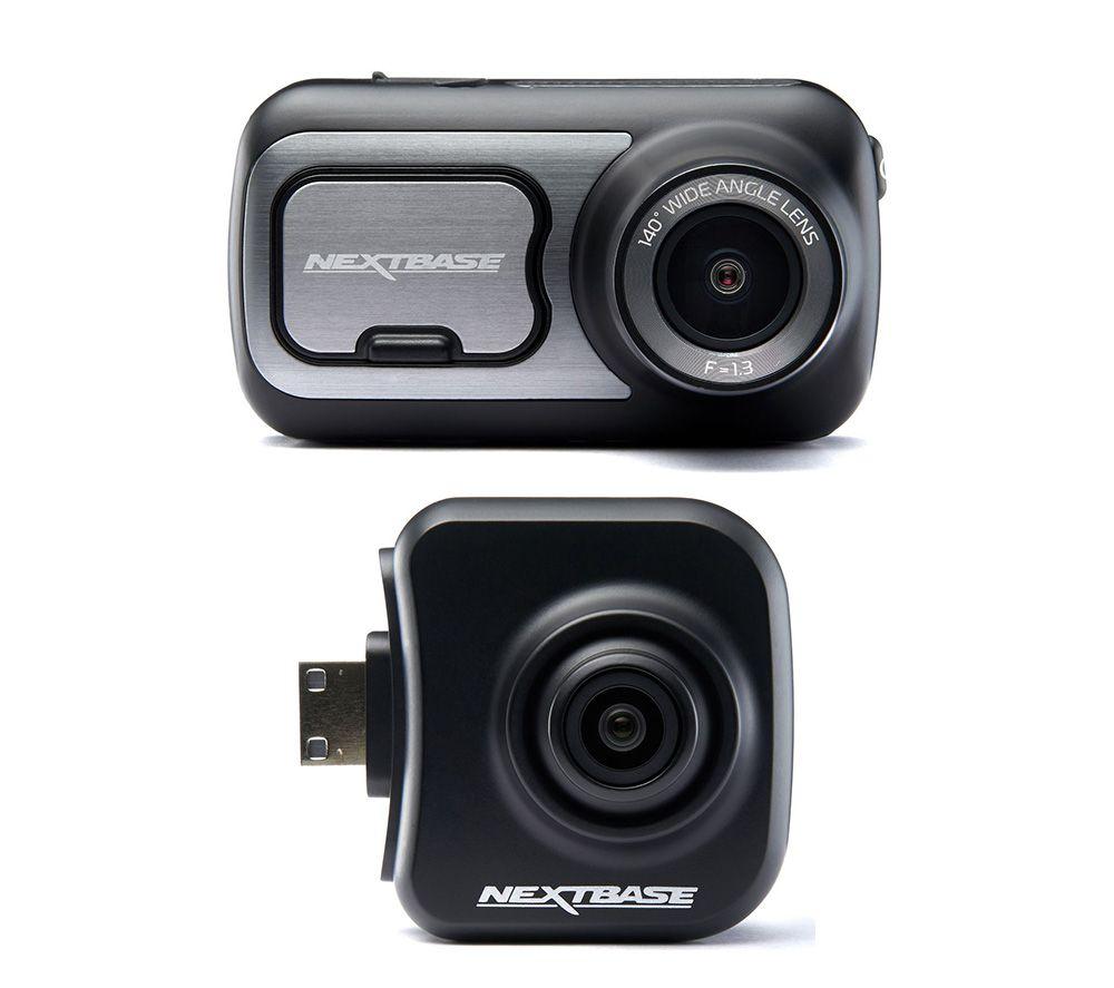 Nextbase 422GW Quad HD Dash Cam with Amazon Alexa & NBDVRS2RFCZ Full HD Rear View Dash Cam Bundle, Black