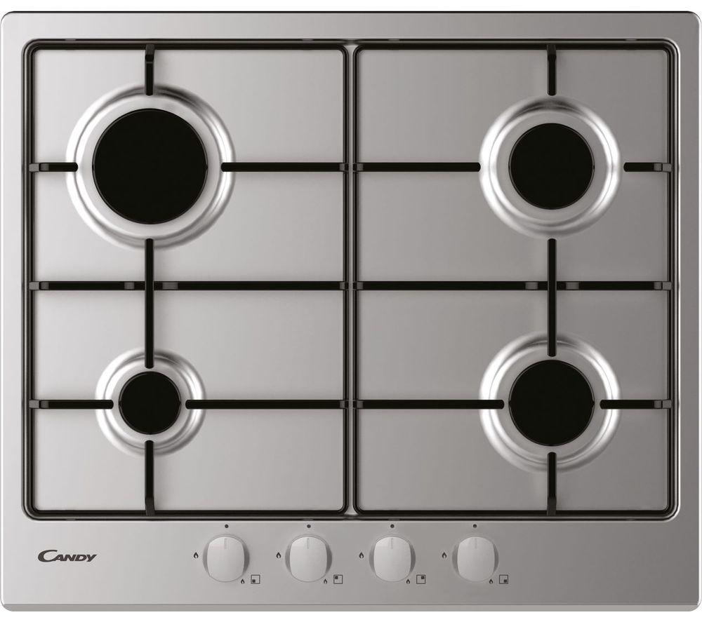 CANDY CHW6BRX Gas Hob - Stainless Steel, Stainless Steel