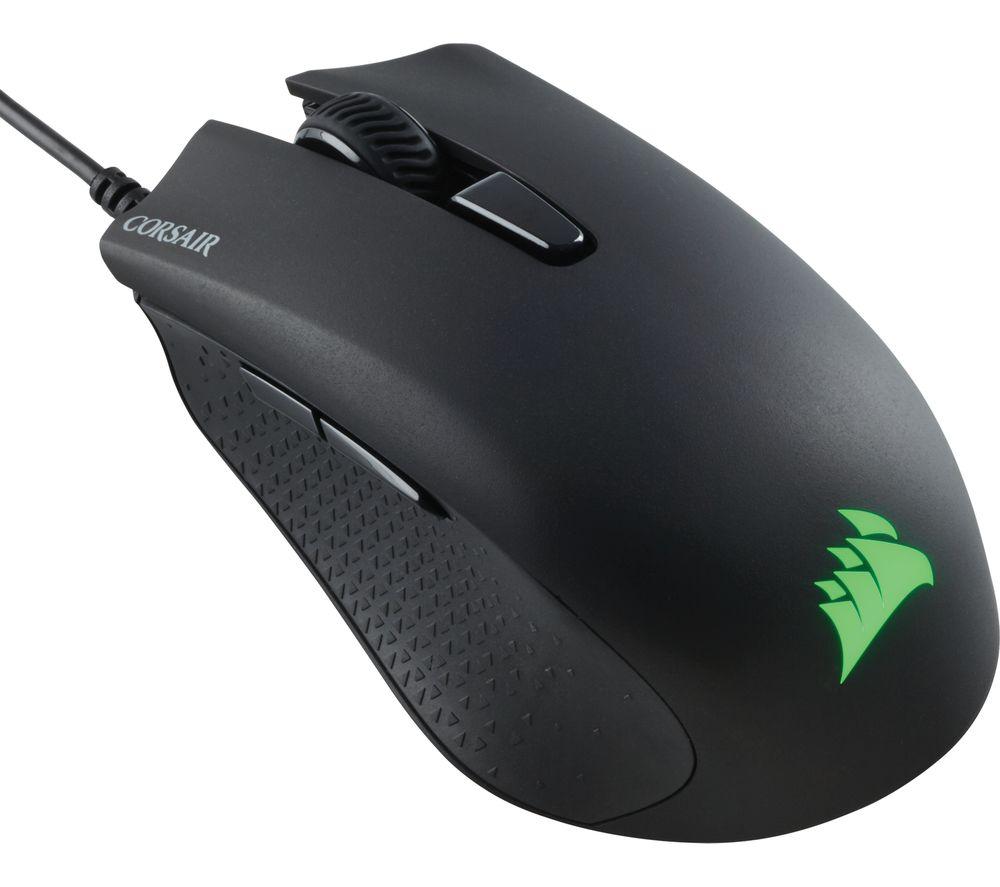 Corsair Harpoon PRO RGB, FPS/MOBA Optical Gaming Mouse (12000 DPI Optical Sensor 6 Programmable Buttons, RGB Multi-Colour Backlighting)