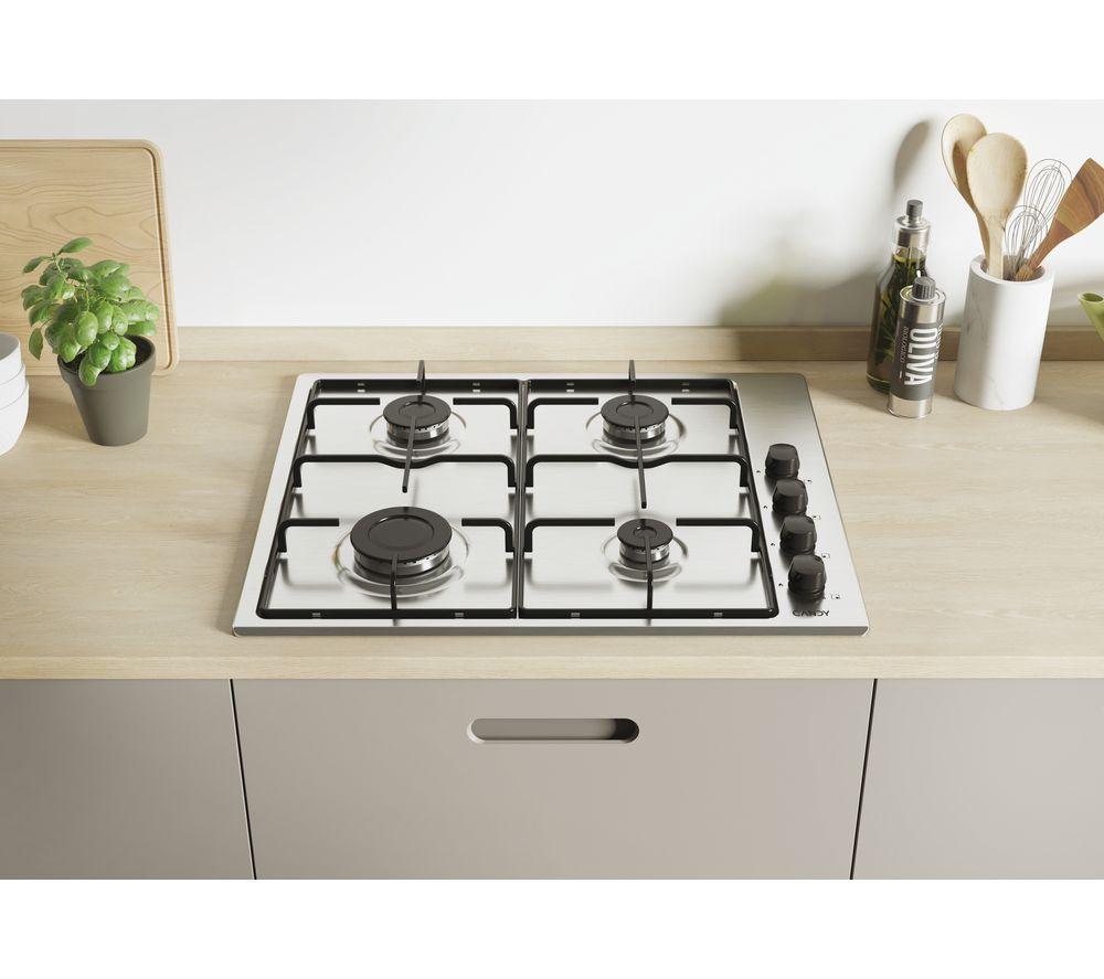 CANDY CHW6LBX 60 cm Gas Hob - Stainless Steel image number 6 of 7