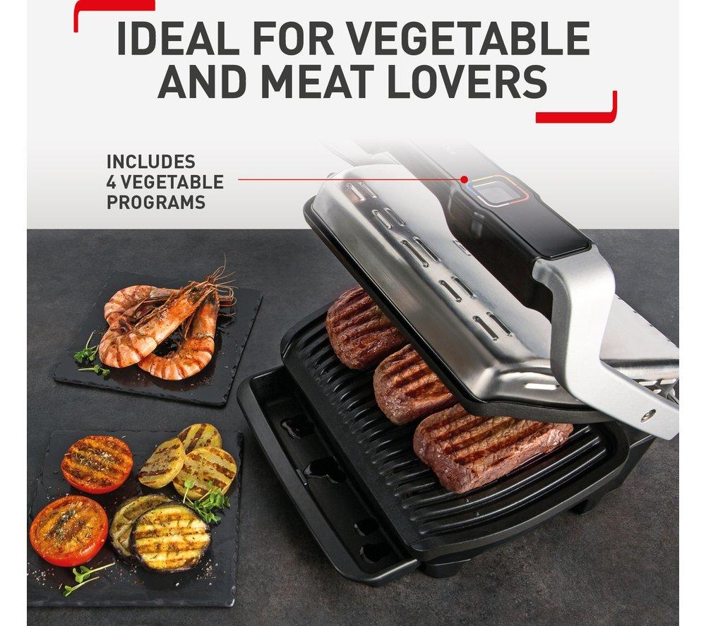 TEFAL Optigrill Elite GC750D40 Smart Health Grill - Silver & Black image number 8 of 15