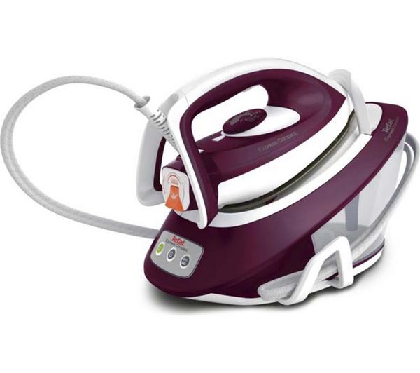 TEFAL Express Compact Anti-Scale SV7120 Steam Generator Iron - Purple & White image number 0