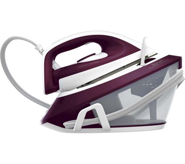 TEFAL Express Compact Anti-Scale SV7120 Steam Generator Iron - Purple & White image number 2