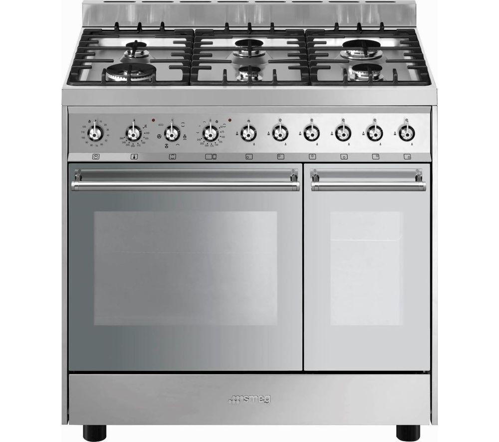 SMEG C92DX9 90 cm Dual Fuel Range Cooker - Stainless Steel, Stainless Steel