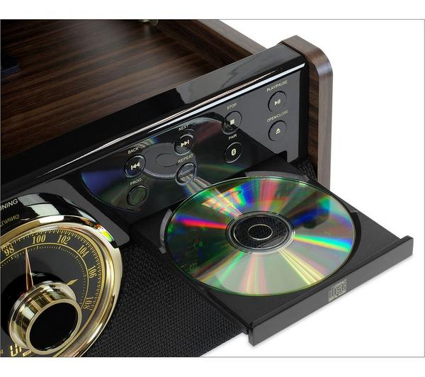 VICTROLA Empire VTA-270B 6-in-1 Belt Drive Bluetooth Music Centre - Mahogany image number 1