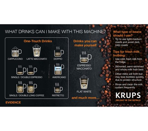 KRUPS Evidence Connected EA893D40 Smart Bean to Cup Coffee Machine - Metal image number 6