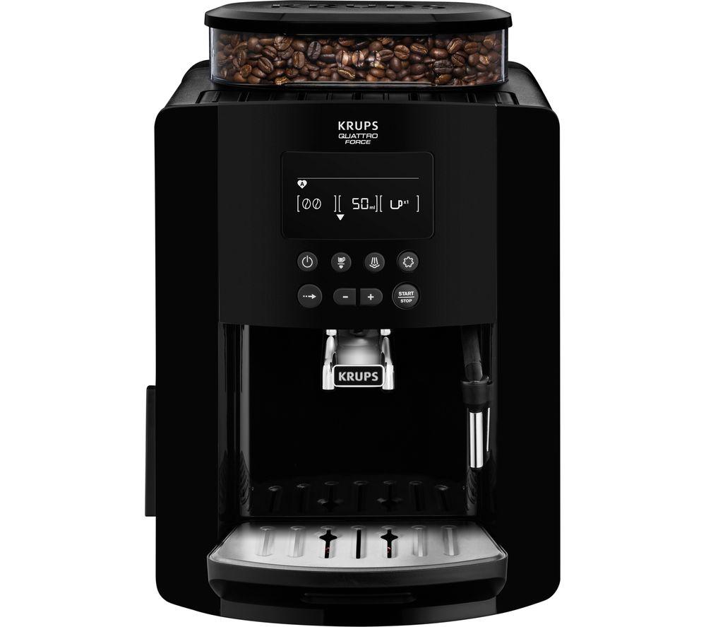 KRUPS Arabica Digital Espresso EA817040 Bean to Cup Coffee Machine - Black, Black