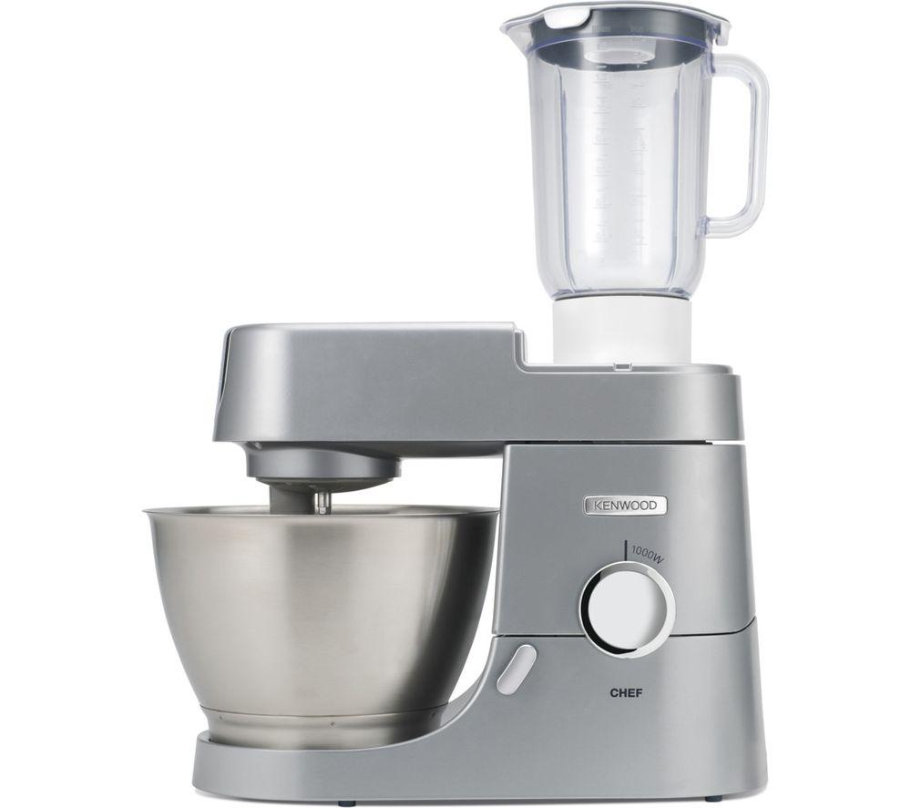 KENWOOD Chef KVC3110S Stand Mixer with Blender - Silver, Silver/Grey