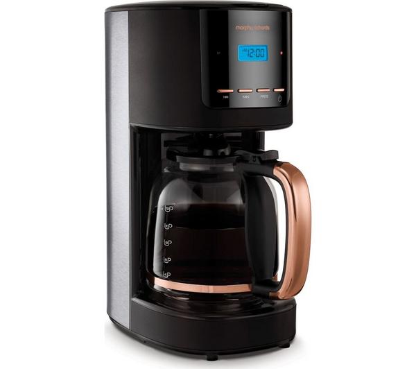 MORPHY RICHARDS Rose Gold Collection 162030 Filter Coffee Machine - Black & Rose Gold image number 0