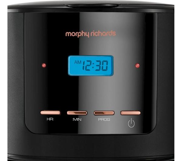 MORPHY RICHARDS Rose Gold Collection 162030 Filter Coffee Machine - Black & Rose Gold image number 1