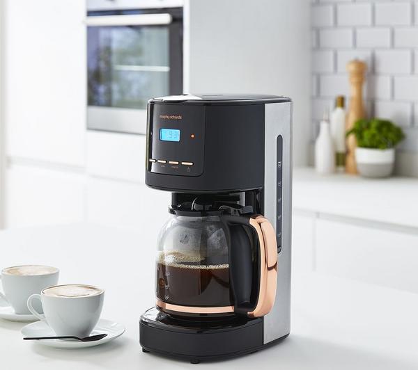 MORPHY RICHARDS Rose Gold Collection 162030 Filter Coffee Machine - Black & Rose Gold image number 4