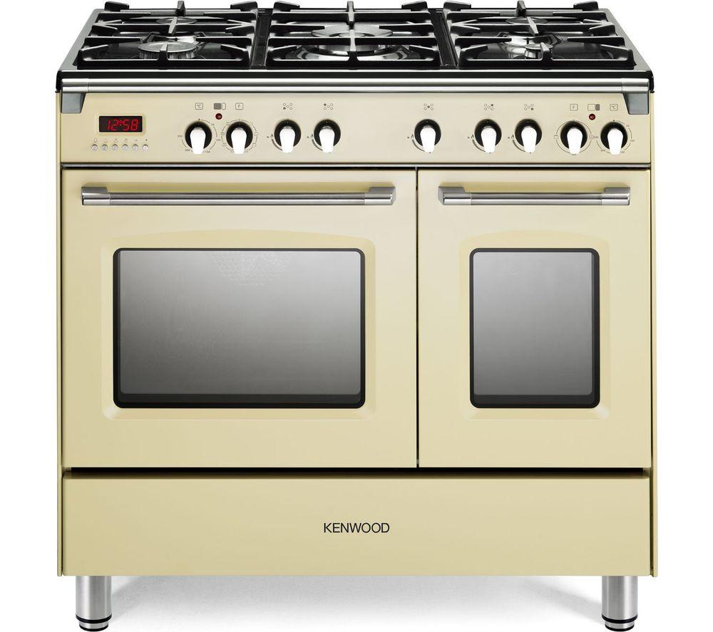 Kenwood CK435CR 90 cm Dual Fuel Range Cooker – Cream & Stainless Steel, Stainless Steel