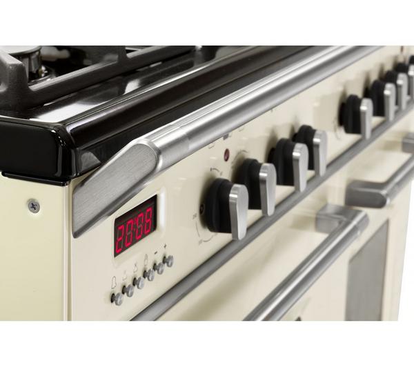 KENWOOD CK435CR 90 cm Dual Fuel Range Cooker - Cream & Stainless Steel image number 4