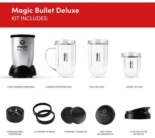 NUTRIBULLET Magic Bullet Deluxe Blender - Silver image number 4