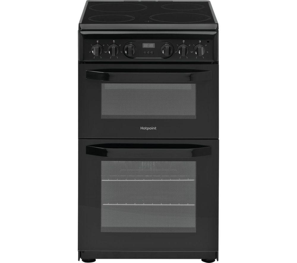 HOTPOINT HD5V93CCB 50 cm Electric Ceramic Cooker - Black, White thumbnail