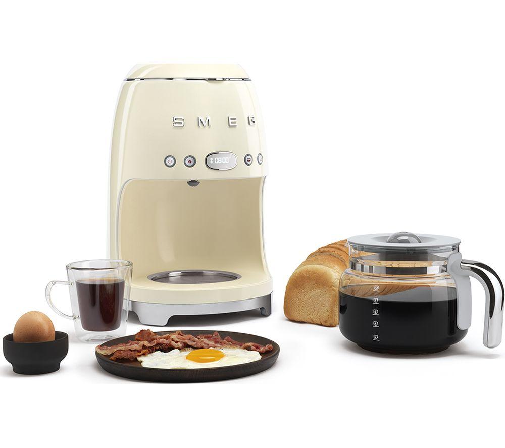 SMEG 50's Retro DCF02PBUK Filter Coffee Machine - Cream image number 2 of 8