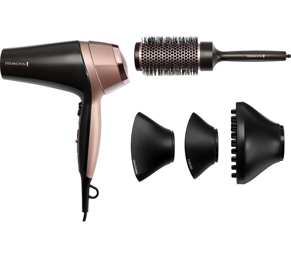REMINGTON Curl and Straight Confidence D5706 Hair Dryer - Grey & Rose Gold, Silver/Grey,Gold