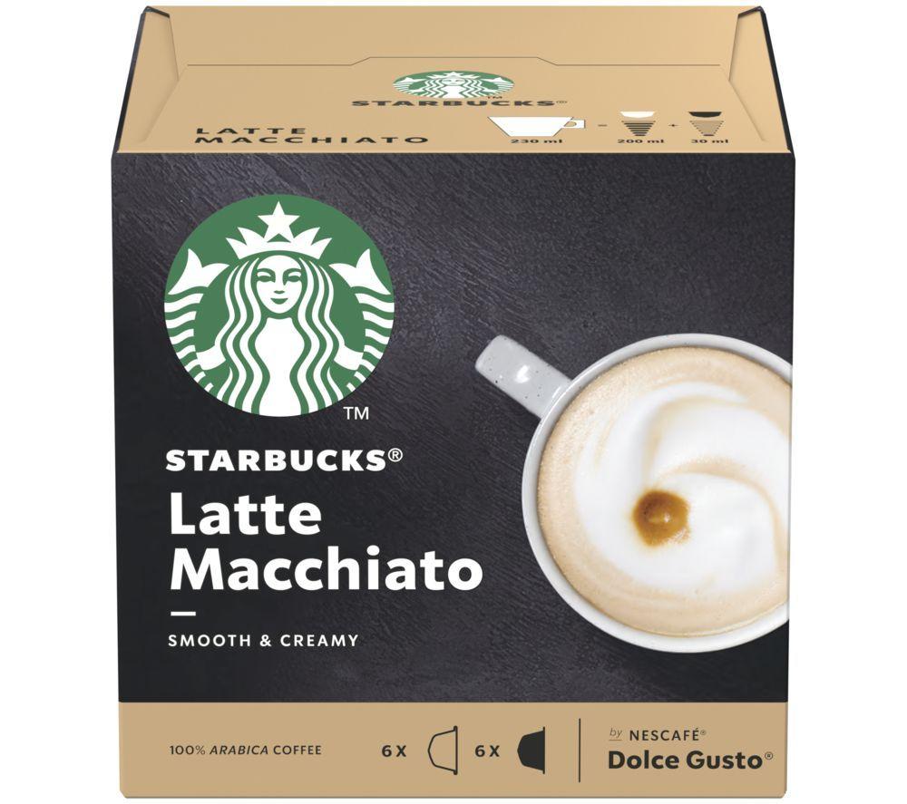 Dolce Gusto Starbucks Coffee, Latte Macchiato, (Packaging May Vary) 12  Count, Pack of 3