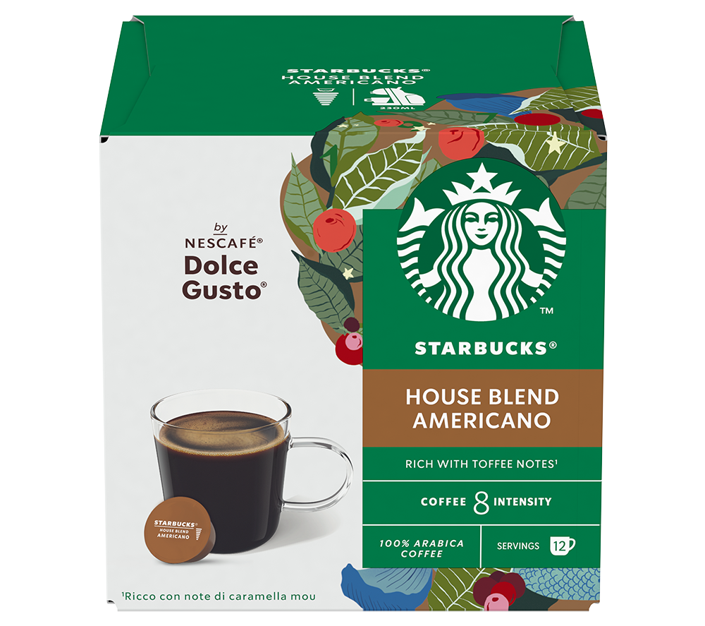 Starbucks by Nescafe Dolce Gusto House Blend Medium Roast Coffee Pods x12 102g