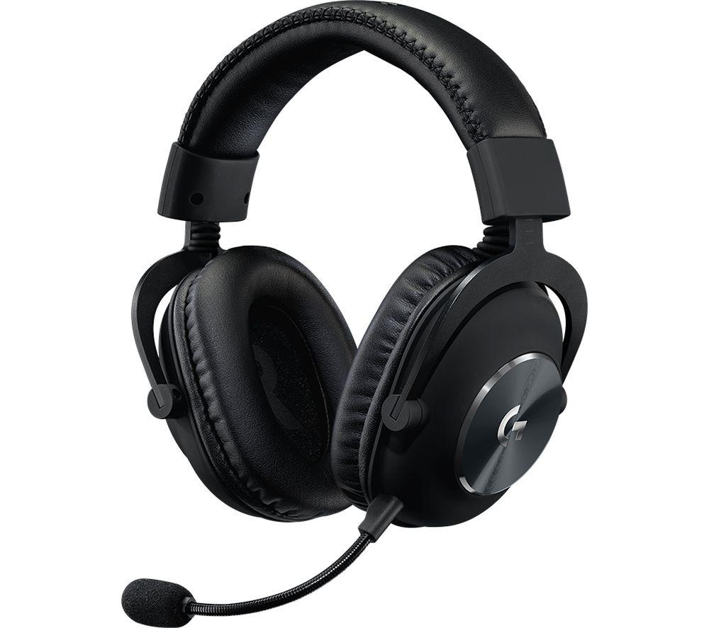 Logitech G PRO X Gaming-Headset, Over-Ear Headphones - Black & 13 Mechanical Gaming Keyboard, Romer-G with USB Pass-Through, US International Layout, Carbon Black
