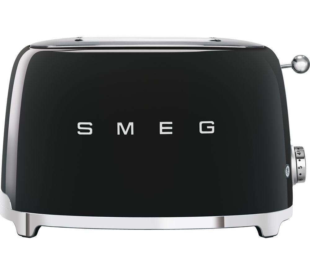 SMEG 50s Retro TSF01BLUK 2-Slice Toaster - Black, Green