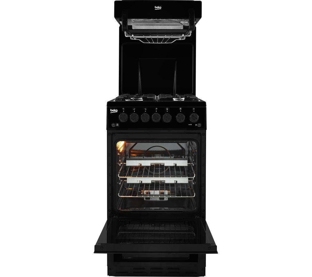 Beko KA52NEK 50cm Gas Cooker with Full Width Gas Grill - Black - A Rated