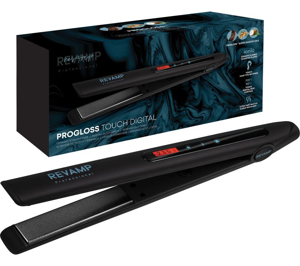 REVAMP Progloss Touch Digital ST-1500 Hair Straightener - Black, Black