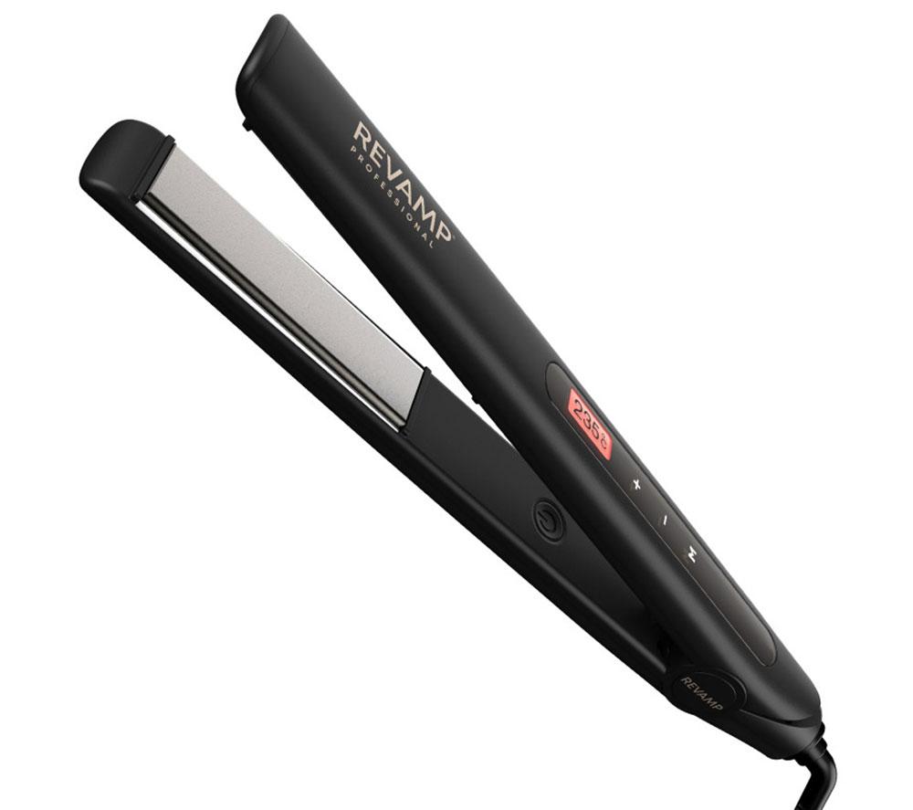 REVAMP Touch Digital Ceramic Hair Straightener - Black image number 8 of 17