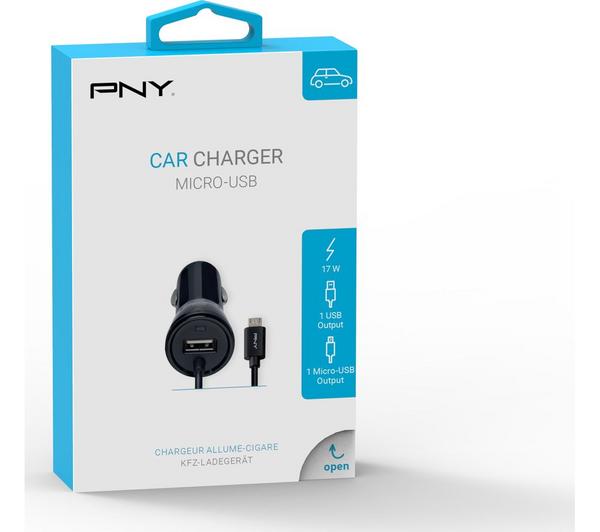 PNY Micro-USB Car Charger - 1.2 m image number 1