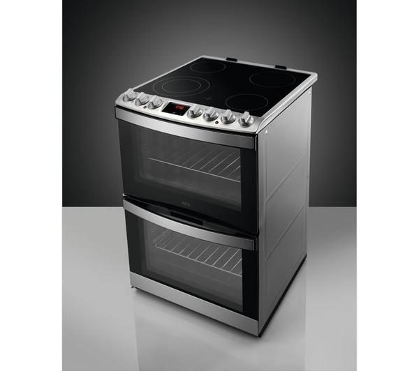 AEG CCB6760ACM 60 cm Electric Ceramic Cooker - Stainless Steel & Black image number 3