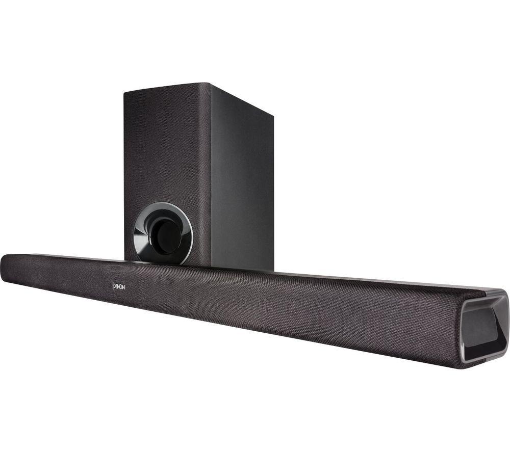 Denon DHT-S316 Soundbar with Subwoofer, Bluetooth Sound Bar for Surround Sound System & KabelDirekt – 7.5m – RCA/phono cable, 2 to 2 RCA/phono, stereo audio cable