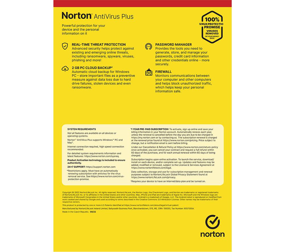 Norton deals antivirus plus