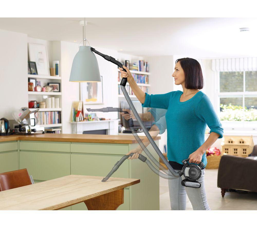 BLACK+DECKER Dustbuster Flexi PD1020LP-GB Handheld Vacuum Cleaner - Black & Chrome image number 4 of 5