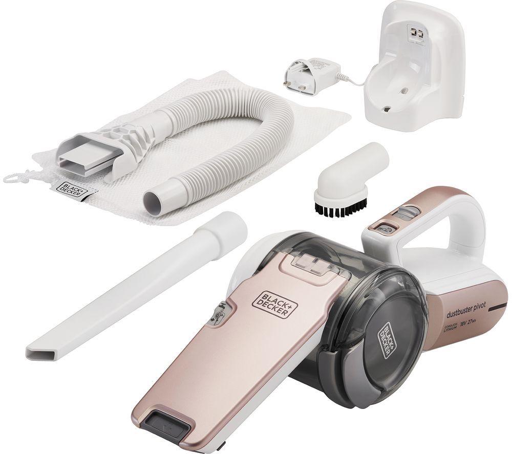 BLACK + DECKER Dustbuster Pivot PV1820LRGP-GB Handheld Vacuum Cleaner - Rose Gold
