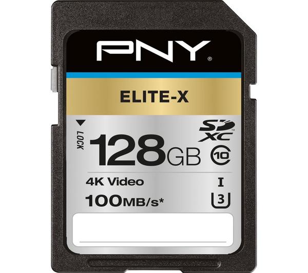 PNY EliteX Class 10 SD Memory Card - 128 GB image number 0