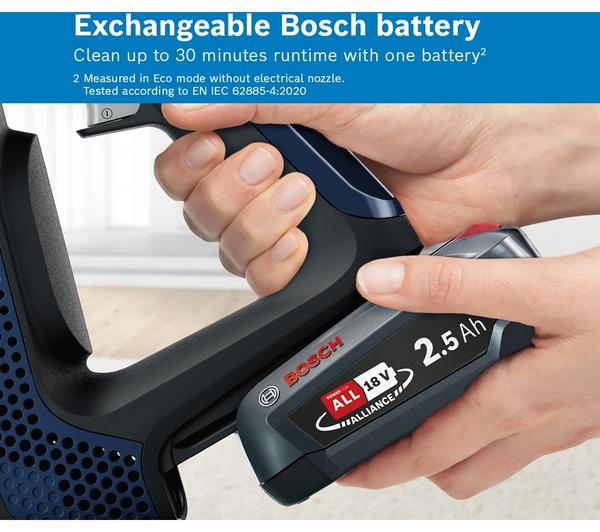 BOSCH Serie 6 Unlimited BBS611GB Cordless Vacuum Cleaner - Blue image number 5