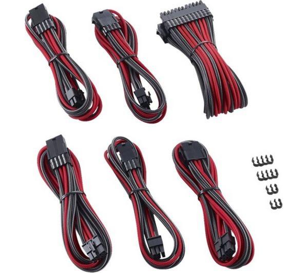 CABLEMOD Pro Series ModMesh Extension Cable Kit - Carbon Grey & Red image number 0