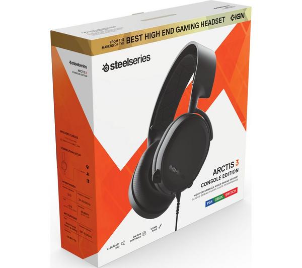 STEELSERIES Arctis 3 Console Edition 7.1 Gaming Headset - Black image number 3