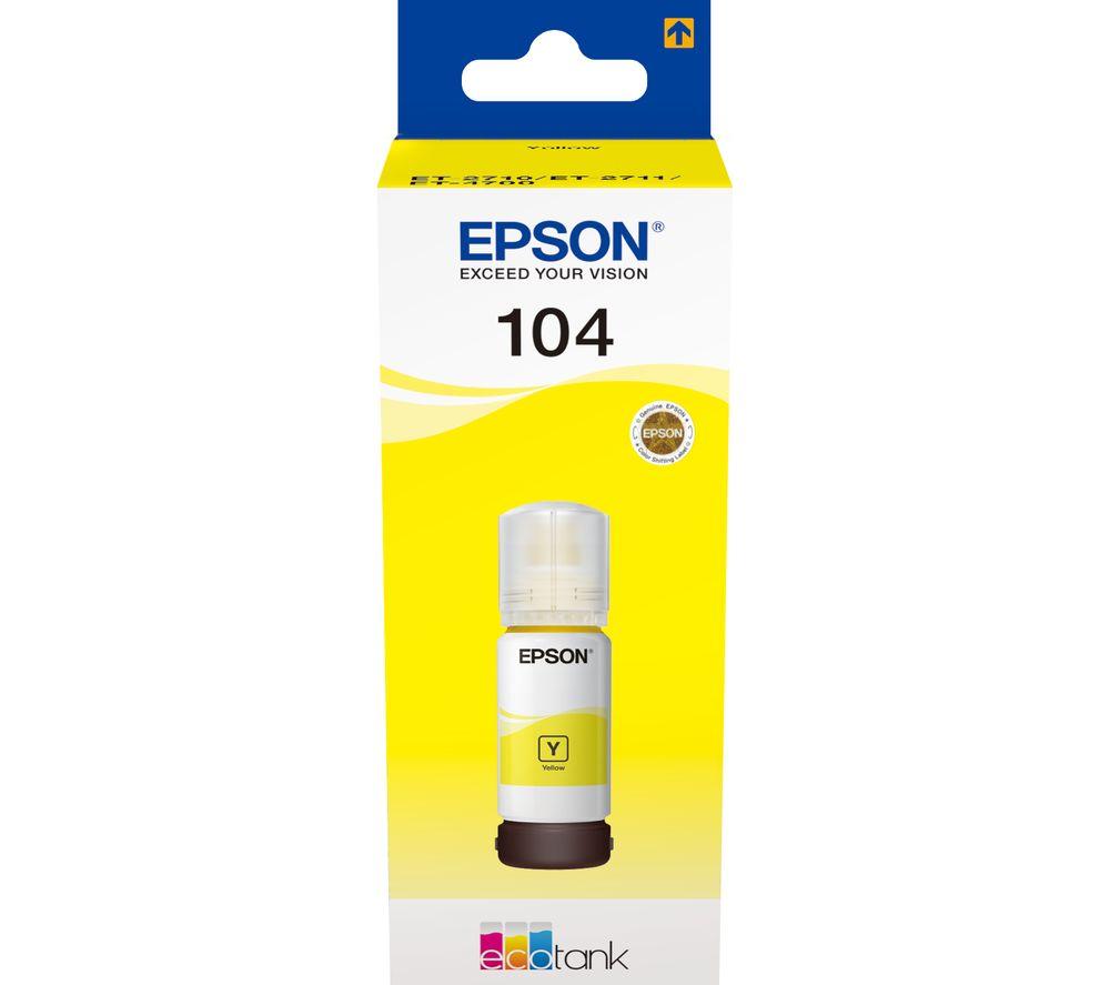 EPSON 104 Yellow Ecotank Ink Bottle, Yellow