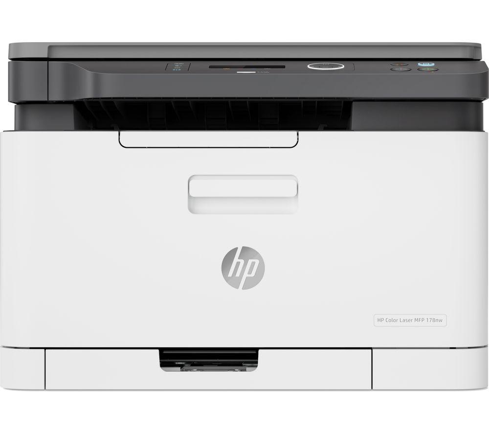 HP MFP 178nw AirPrint All-in-One Wireless Laser Colour Printer, White