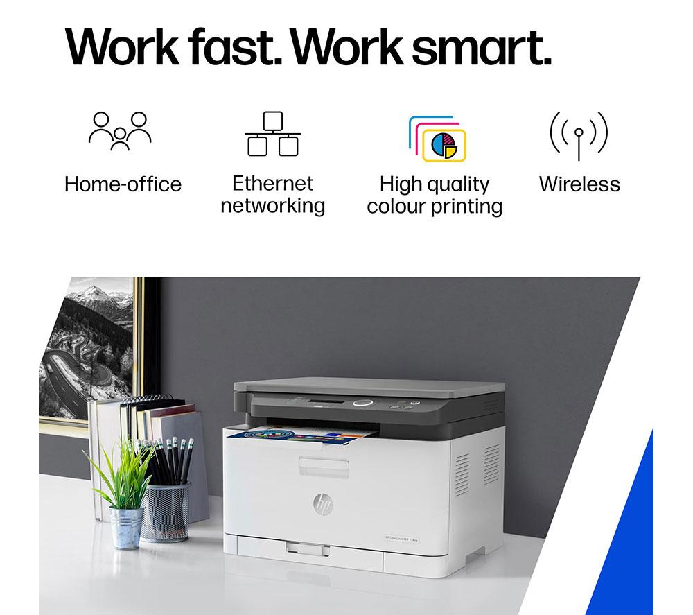 HP MFP 178nw AirPrint All-in-One Wireless Laser Colour Printer image number 3 of 20