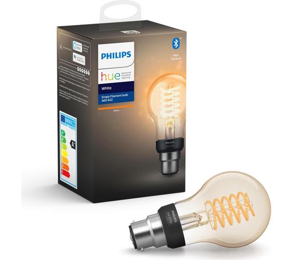 PHILIPS HUE Filament Bluetooth LED Bulb - A60, B22 image number 0