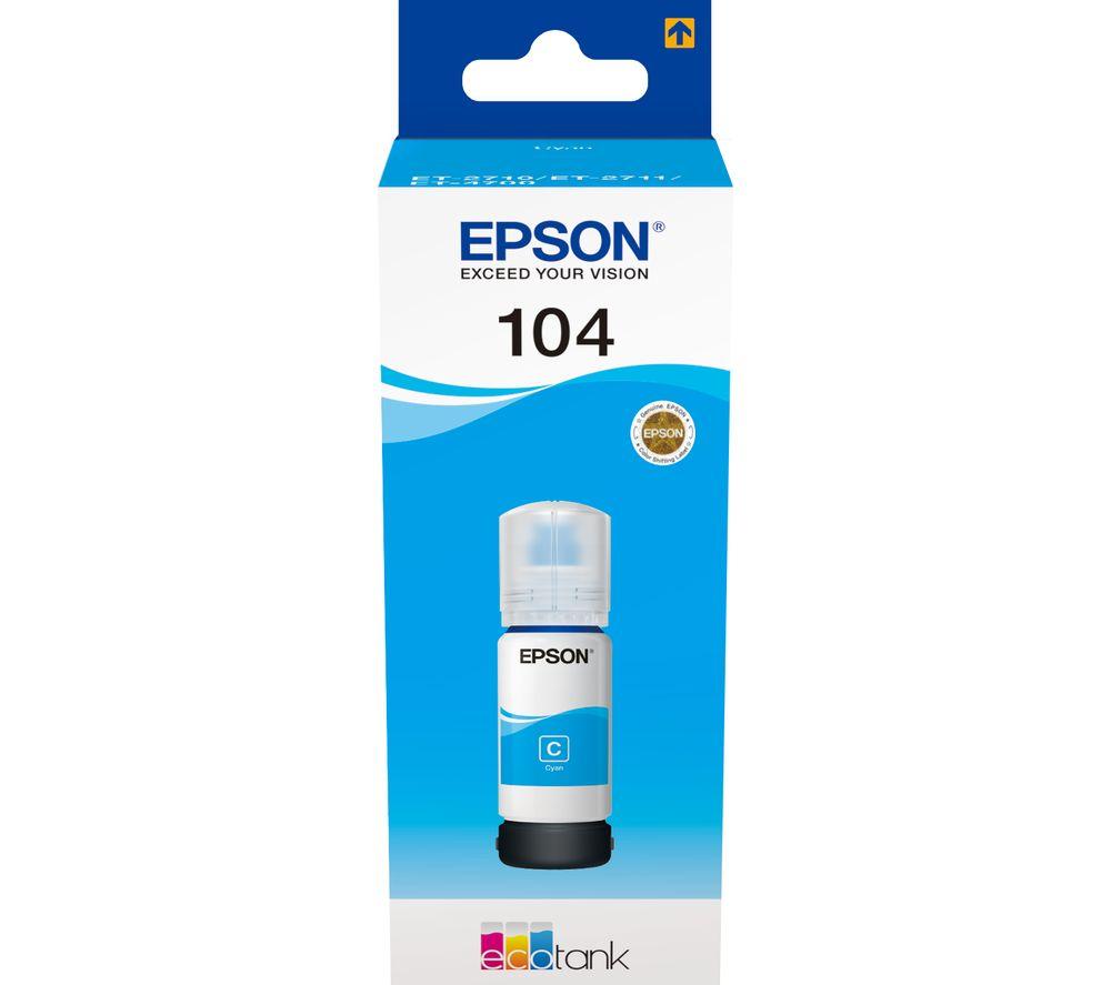 Epson EcoTank 104 Cyan Genuine Ink Bottle