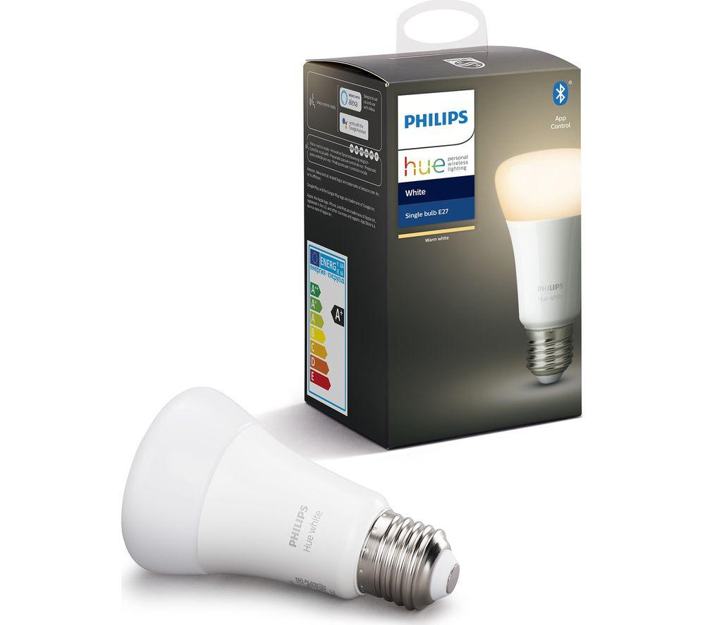 PHILIPS HUE White Bluetooth LED Bulb - E27, 806 Lumens