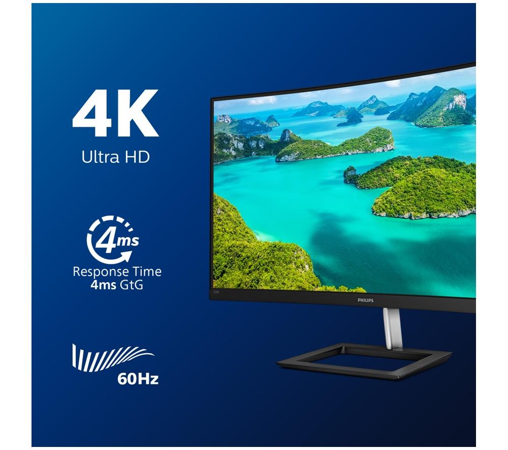 PHILIPS 328E1CA 4K Ultra HD 31.5" Curved LED Monitor - Black image number 4 of 9