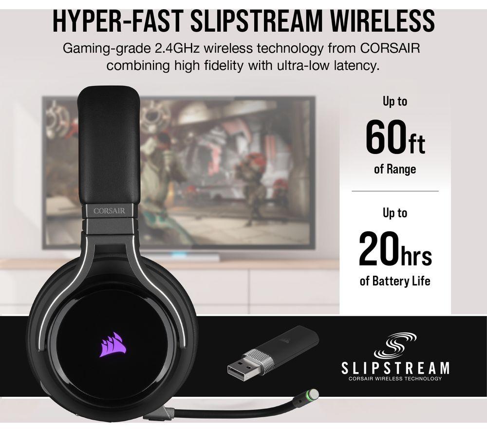 Buy CORSAIR Virtuoso RGB Wireless 7.1 Gaming Headset Black Currys