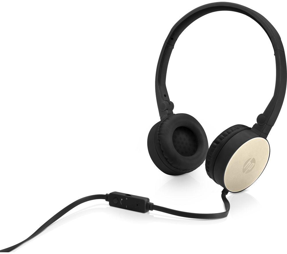 Image of HP H2800 Stereo Headset - Black & Gold, Black,Gold