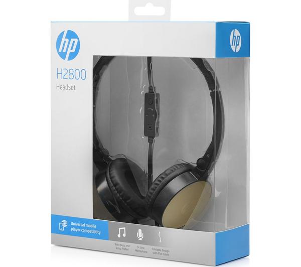 HP H2800 Stereo Headset - Black & Gold image number 3