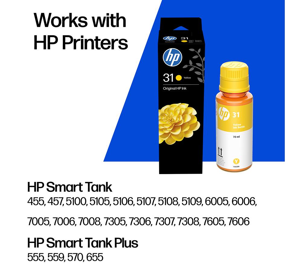 HP 31 Original Yellow Ink Bottle image number 3 of 10
