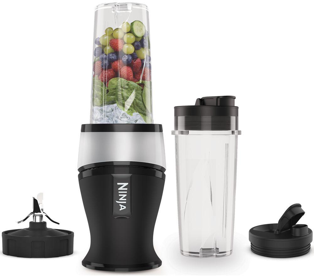 NINJA Nutri Ninja QB3001UKS Blender - Black & Silver, Silver/Grey,Black